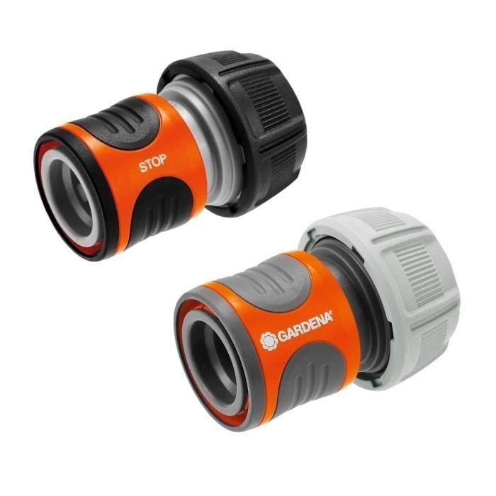 Conectores rápidos + Aquastop - GARDENA - 19 mm 1 Conectores rápidos + Aquastop - GARDENA - 19 mm 1