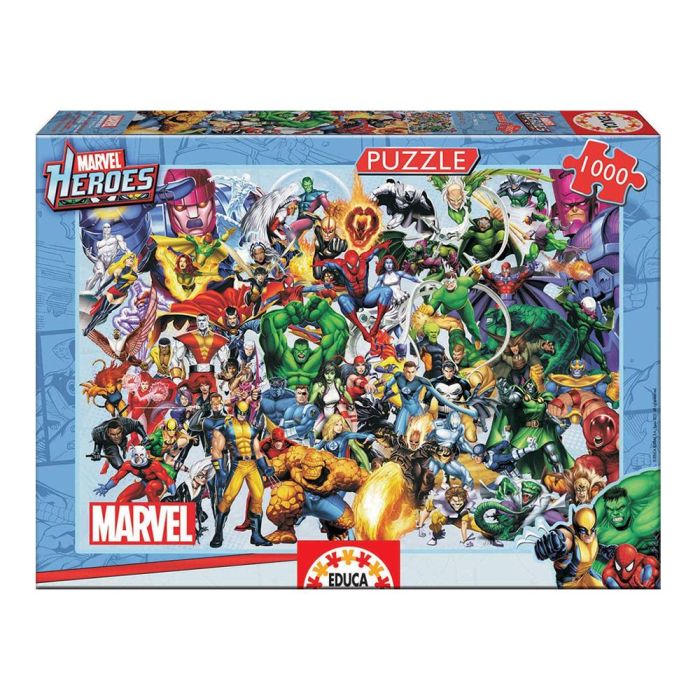 Educa 15193 Puzzle 1000 Piezas Colección Los Héroes de Marvel para Adultos, 68x48 cm, Edad +14 años