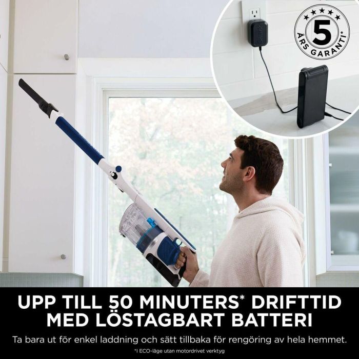 Shark Aspiradora de escoba inalámbrica IZ380EU, Ligera y flexible, Tecnología FloorDetect, Antienredos 10