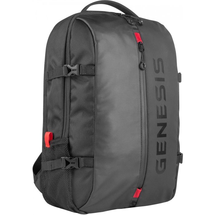 GENESIS Pallad 410 Mochila para Portátil 15.6" Universal, Impermeable, Poliéster 1680D, Senderismo Urbano Negro 2