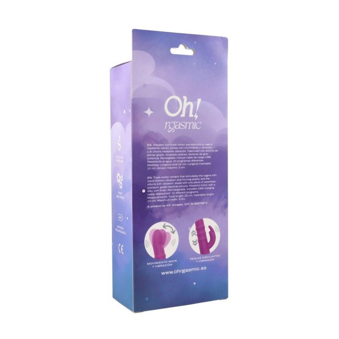 Vibrador Doble Estimulación Oh!rgasmic Morado 1