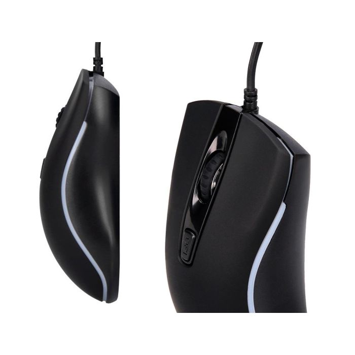 Raton Q-Connect Gaming Optico Con Cable 800-1200-1600 Dpi 4 Botones Iluminacion Led Negro 4