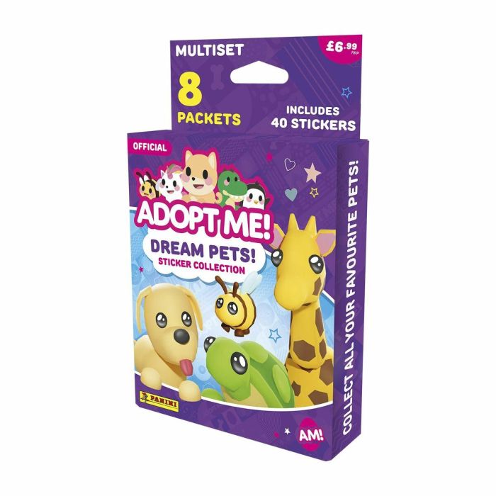 Panini PAN8051708021172 Pegatinas ¡Adoptame! Roblox, Blíster 6 bolsillos, 1 tarjeta edición limitada, 35 pegatinas 2 Panini PAN8051708021172 Pegatinas ¡Adoptame! Roblox, Blíster 6 bolsillos, 1 tarjeta edición limitada, 35 pegatinas 2