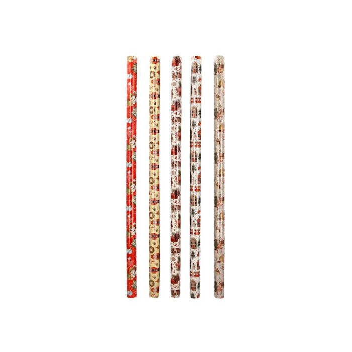 Papel De Regalo Liderpapel Navidad Rollo Ancho 70 cm Longitud 2 Mt Gramaje 60 gr Diseños Surtidos B-2024 50 unidades 6