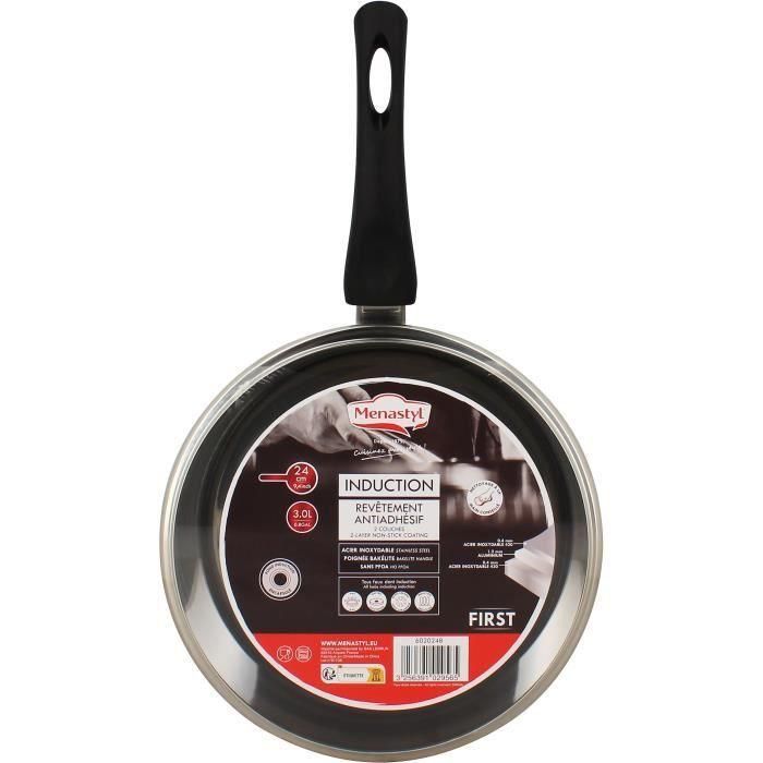 Sartén - MENASTYL - 6020248 - Acero inoxidable - 28 cm - Apta para todo tipo de fuegos, incluida inducción 1
