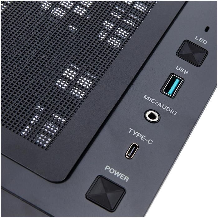 Caja de PC sin fuente de alimentación - DEEPCOOL CH560 (Negro) - Torre media - Formato E-ATX 2 Caja de PC sin fuente de alimentación - DEEPCOOL CH560 (Negro) - Torre media - Formato E-ATX 2