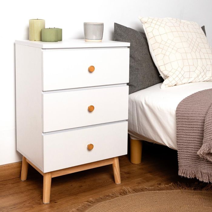 Vinthera Mesilla Moa Madera Melamina Patas Pino 40x30x65 cm 2