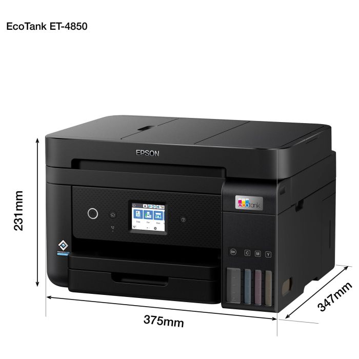 Epson EcoTank ET-4850 Impresora Multifunción 4 en 1 A4 Tinta LAN WiFi ADF Duplex Inyección de Tinta Color 6