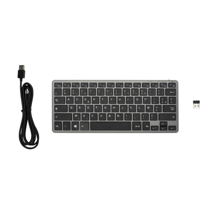 Teclado TKL - BLUESTORK - Bluetooth + PC 2.4Ghz - Gris y Negro 1 Teclado TKL - BLUESTORK - Bluetooth + PC 2.4Ghz - Gris y Negro 1