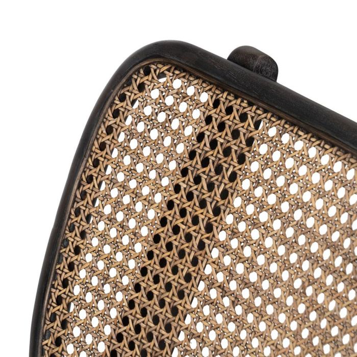 Sillón Negro Ratán/Madera Salón 84 X 58 X 74 cm