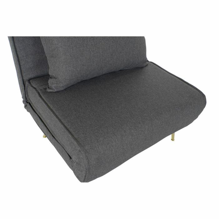 Sofa Cama Scandi DKD Home Decor Gris Oscuro Dorado 80 x 84 x 90 cm 1