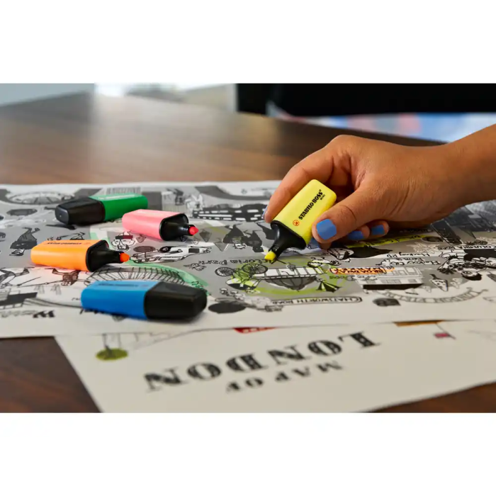 Stabilo Rotulador BOSS mini Estuche 5 Unidades Amarillo, Azul, Naranja, Rosa, Verde Fluorescente Trazo 2-5 mm 1 Stabilo Rotulador BOSS mini Estuche 5 Unidades Amarillo, Azul, Naranja, Rosa, Verde Fluorescente Trazo 2-5 mm 1
