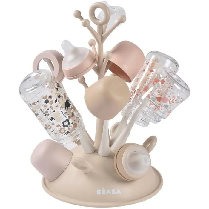 Beaba BEA3384349117559 Escurridor de botellas con forma de árbol - Capacidad para 6 botellas - Arcilla 1