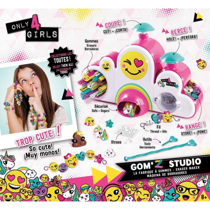 Canal Toys Gom'z Studio - Fábrica de Gomas de Borrar: Crea más de 100 Emojis personalizados con pedrería, colección Niña +8 años 1 Canal Toys Gom'z Studio - Fábrica de Gomas de Borrar: Crea más de 100 Emojis personalizados con pedrería, colección Niña +8 años 1