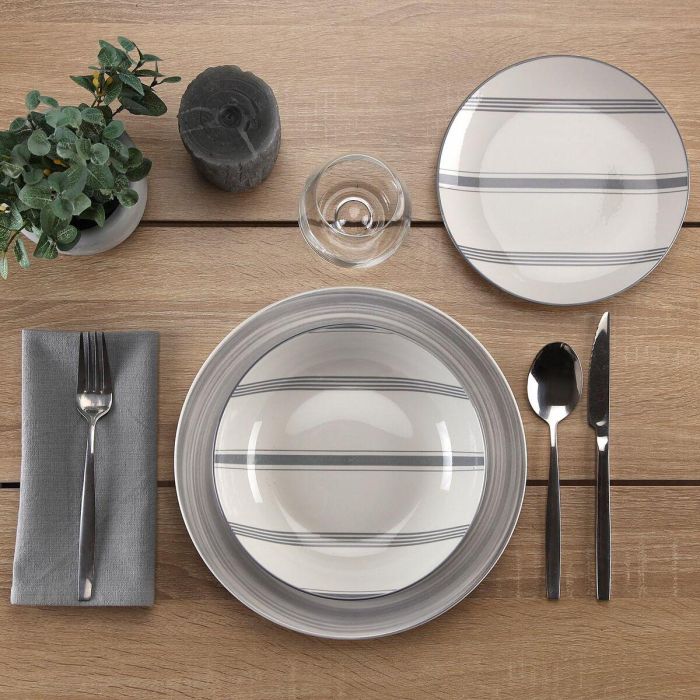 Vajilla Versa VORTEX Gris Porcelana 18 Piezas 2 Vajilla Versa VORTEX Gris Porcelana 18 Piezas 2