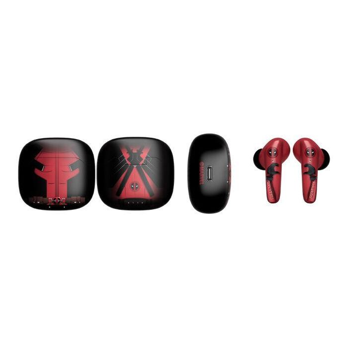 EXQUISITE GAMING Auriculares Inalámbricos Bluetooth 5.3 con Cancelación de Ruido Marvel Deadpool TWS