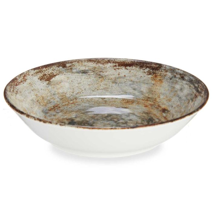 Plato Porcelana Hondo 21Cm Marron Piedra Vessia (24 Unidades) 1 Plato Porcelana Hondo 21Cm Marron Piedra Vessia (24 Unidades) 1