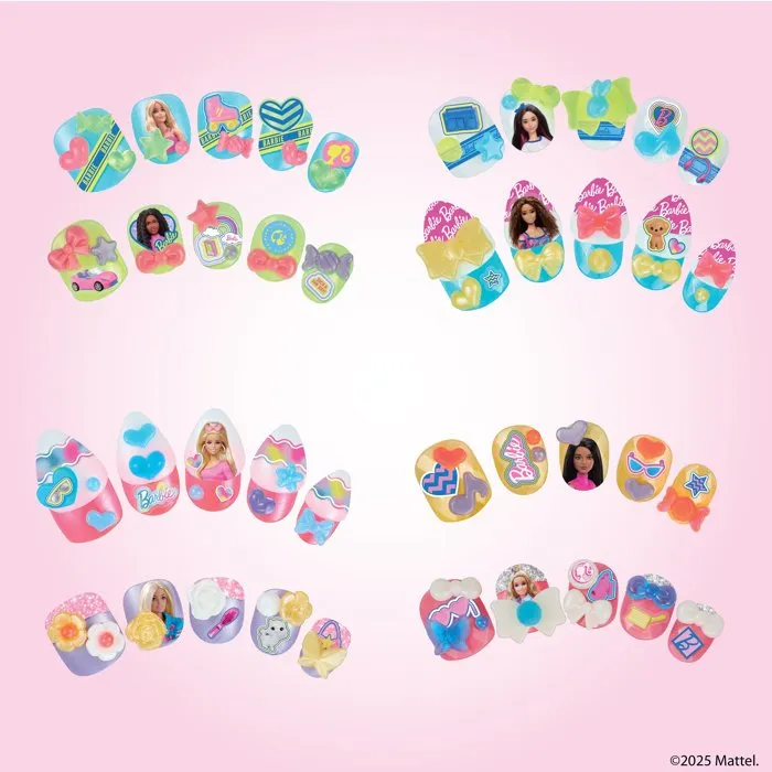 Aquabeads Set de Manicura Barbie con 40 Uñas Decoradas para Niñas a Partir de 4 Años - AQU5054131351376