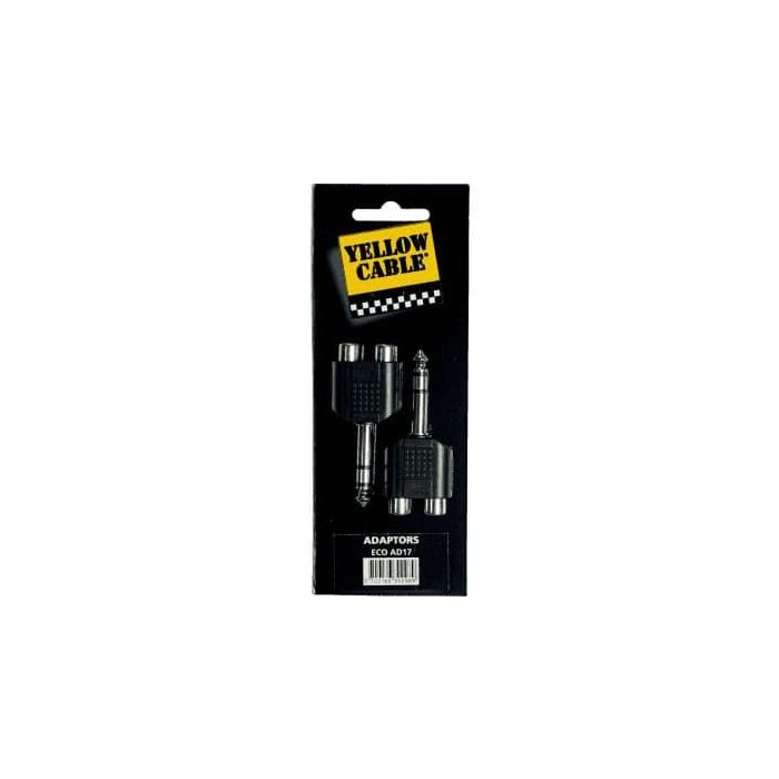 Adaptador De 1/4? Stereo Macho A 2 Rca Hembra Adaptador De 1/4? Stereo Macho A 2 Rca Hembra