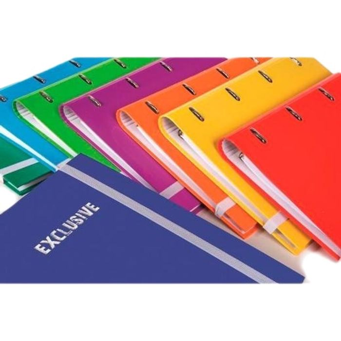 Carpeta de anillas Pacsa EXCLUSIVE Multicolor A4 (12 Unidades) 1 Carpeta de anillas Pacsa EXCLUSIVE Multicolor A4 (12 Unidades) 1