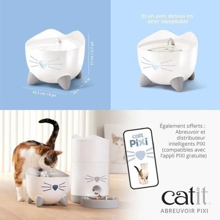 Catit PIXI Fuente de Agua Automática para Gatos - Bebedero de Agua Fresca 2,5 L Verde - Ayuda a prevenir enfermedades urinarias 5