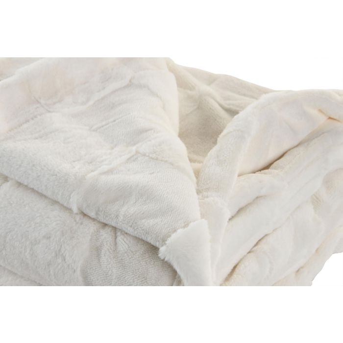 Manta Urban DKD Home Decor Crudo 170 x 130 cm (2 Unidades) 1