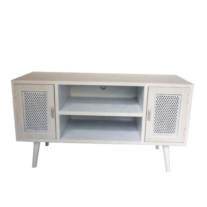 Mueble Tv Moderno DKD Home Decor Blanco 41 x 61 x 110 cm Mueble Tv Moderno DKD Home Decor Blanco 41 x 61 x 110 cm