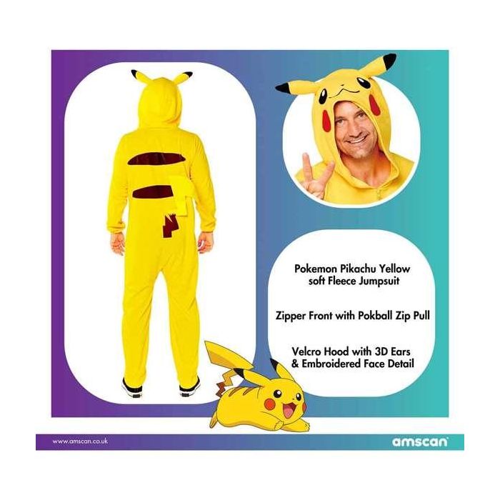 Disfraz pokemon pikachu suit talla m unisex 4 Disfraz pokemon pikachu suit talla m unisex 4