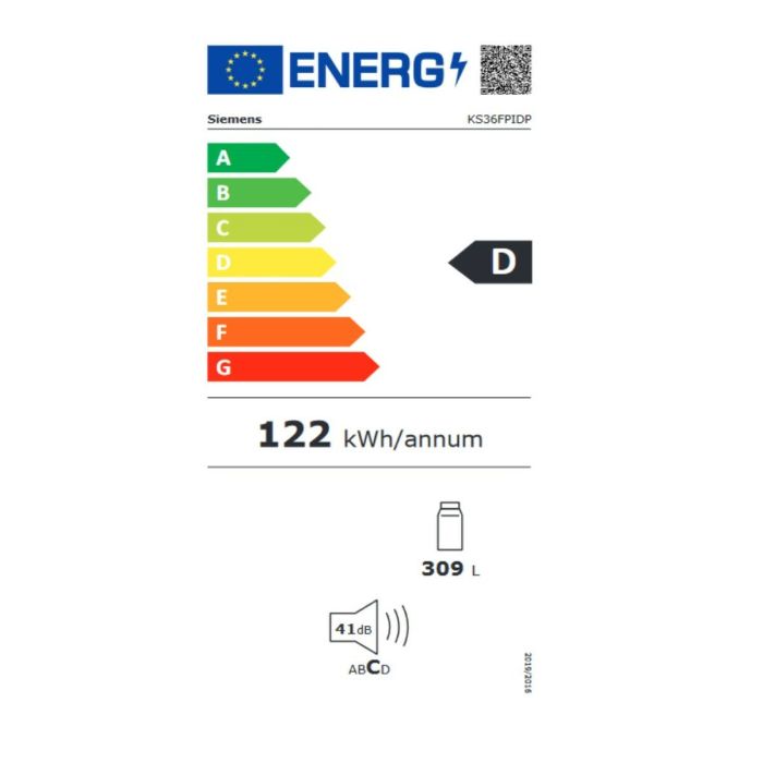 Frigorífico Siemens AG KS36FPIDP Acero Inoxidable (186 x 60 cm) 1