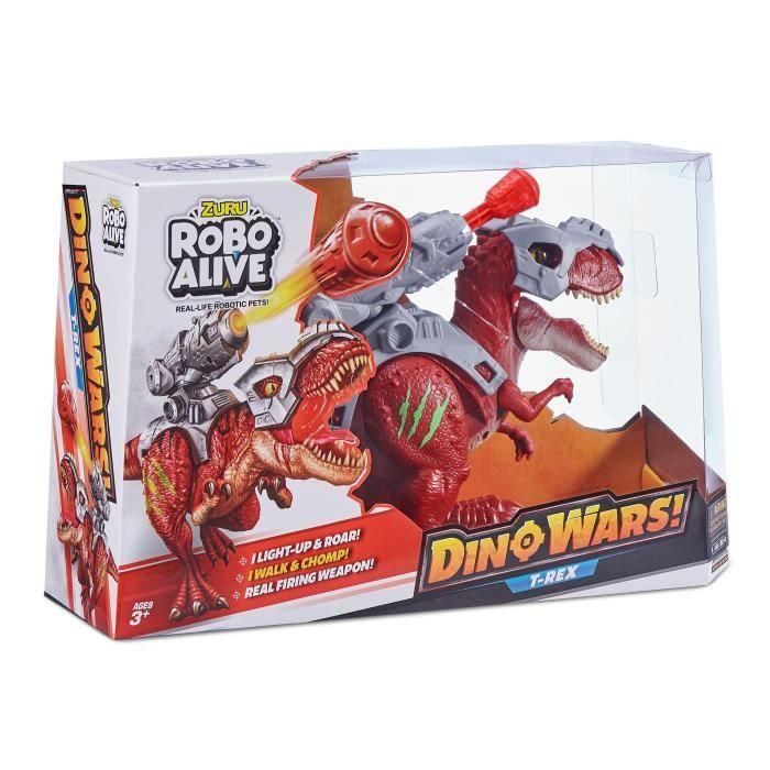 Dinosaurio interactivo - ZURU - ROBO ALIVE Dino Wars T-Rex - Camina y ruge - Armadura defensiva - Lanzamisiles 3 Dinosaurio interactivo - ZURU - ROBO ALIVE Dino Wars T-Rex - Camina y ruge - Armadura defensiva - Lanzamisiles 3