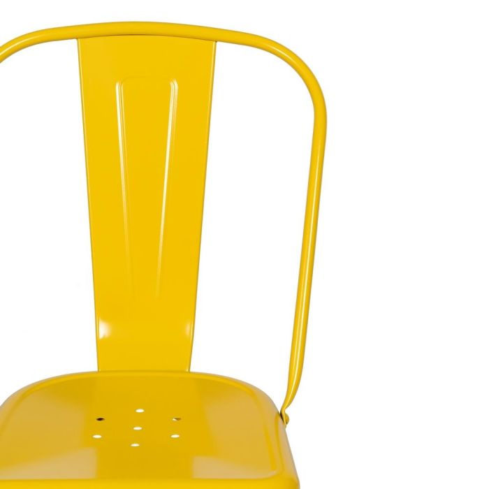 Silla Apilable Amarillo Metal Dallas 45 X 52,50 X 85 cm