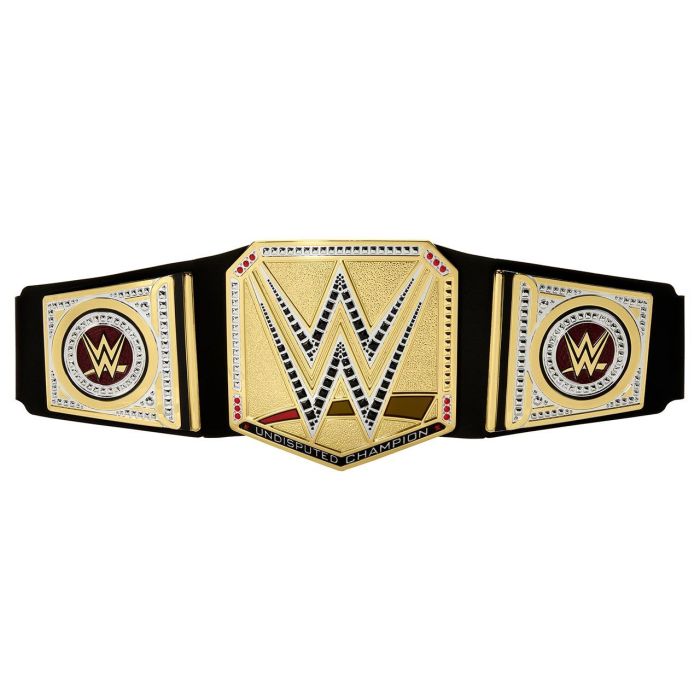Mattel Hyj35 Título de Campeón WWE Undisputed Universal, Cinturón Infantil de Lucha Libre, Más de 90 cm Ajustable