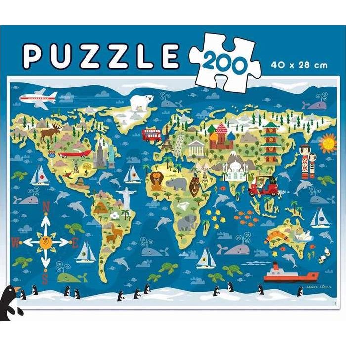Puzzle 200 piezas mapamundi 2 Puzzle 200 piezas mapamundi 2