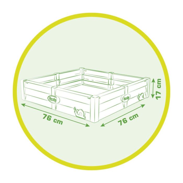 Smoby SMO850208 Bac Square Garden 2 en 1 Huerto y Arenero para Niños 76x76cm con Lona 1 Smoby SMO850208 Bac Square Garden 2 en 1 Huerto y Arenero para Niños 76x76cm con Lona 1