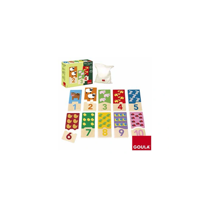 Goula Puzzle Duo 1-10 53329 Aprender a Contar Autocorrectivo Niños +2 Años