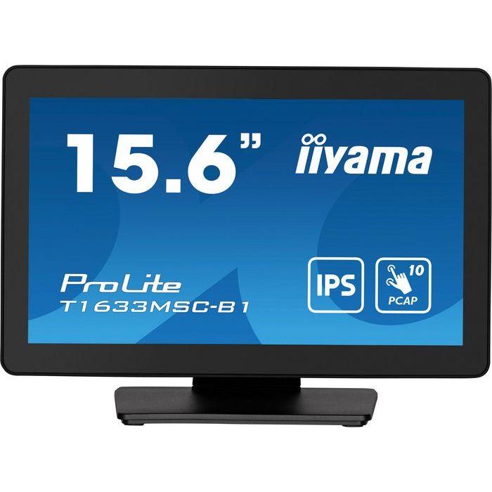 iiyama T1633MSC-B1 Monitor Táctil 15.6" Full HD IPS 1920x1080 HDMI DisplayPort USB Negro 1 iiyama T1633MSC-B1 Monitor Táctil 15.6" Full HD IPS 1920x1080 HDMI DisplayPort USB Negro 1