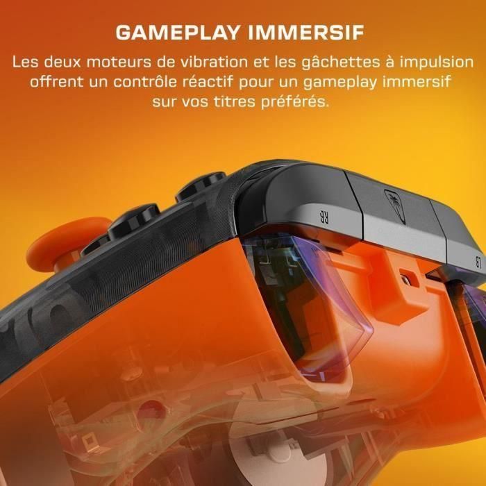 TURTLE BEACH TUR0840454400038 Gamepad Rematch Core RGB con Cable - Xbox Series X|S, Xbox One y PC - Camuflaje Negro/Naranja 5