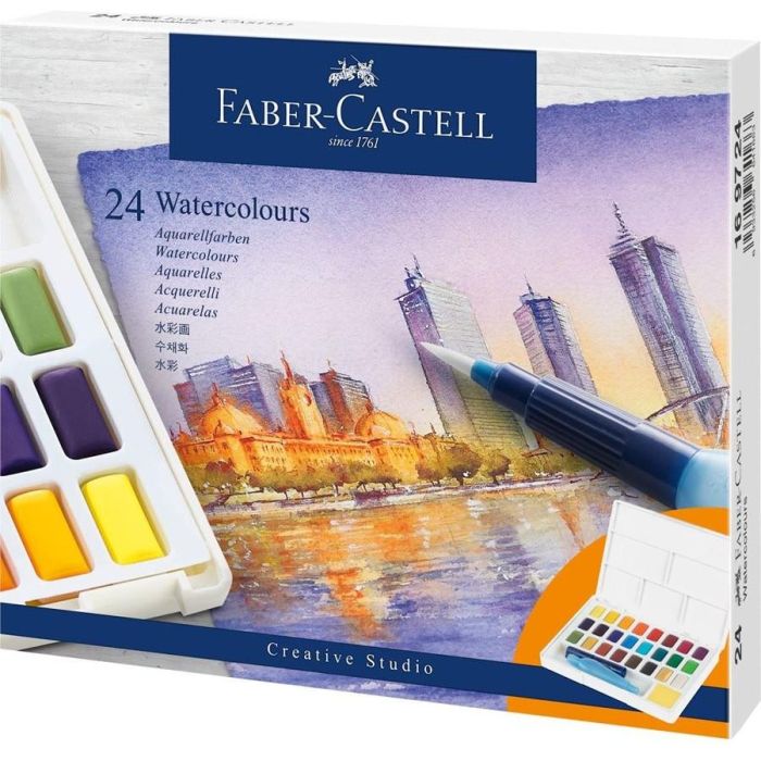 Faber-Castell 169724 Estuche con 24 Acuarelas Creative Studio 0 Faber-Castell 169724 Estuche con 24 Acuarelas Creative Studio 0