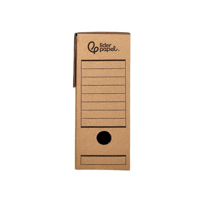 Caja Archivo Definitivo Liderpapel Folio Carton Reciclado 325 gr-M2 Lomo 100 mm Kraft 365x100x251 mm 3