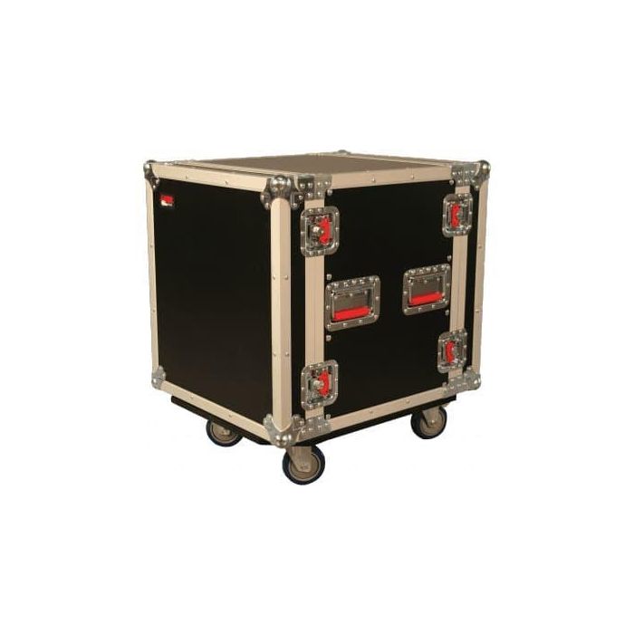 GATOR Estuche Rack para equipos de sonido 12 Unidades Gtour Con Ruedas, para Transporte y Almacenamiento Profesional