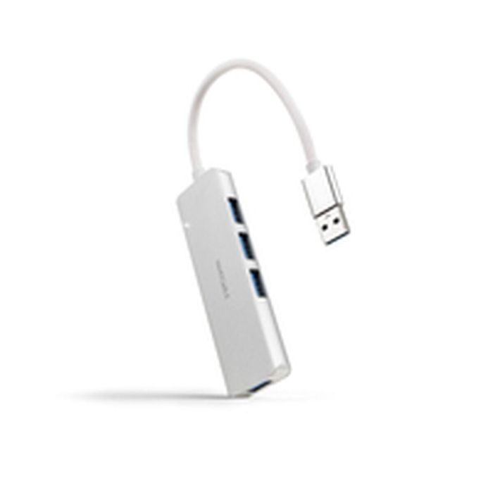 Hub USB NANOCABLE Plateado 2 Hub USB NANOCABLE Plateado 2