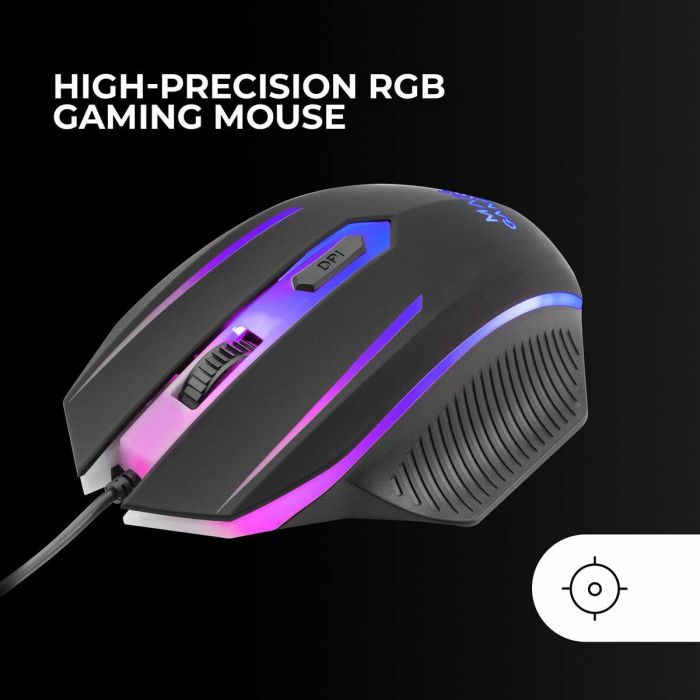 Mars Gaming Kit Gaming 4en1 MCP124PRO - Teclado RGB, Ratón 3200 DPI, Auriculares FRGB, Alfombrilla Nanotextil 4