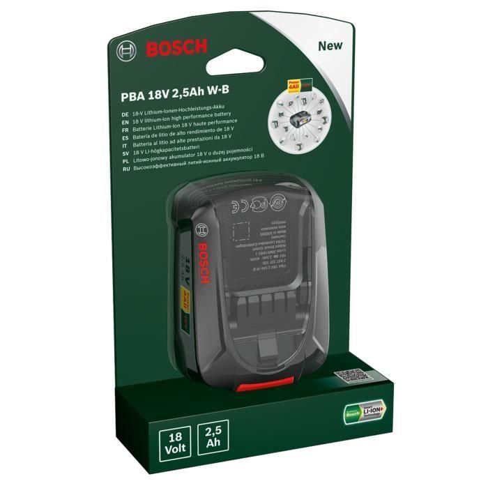 BOSCH 18V 2.5 Ah Batería de litio 1 BOSCH 18V 2.5 Ah Batería de litio 1