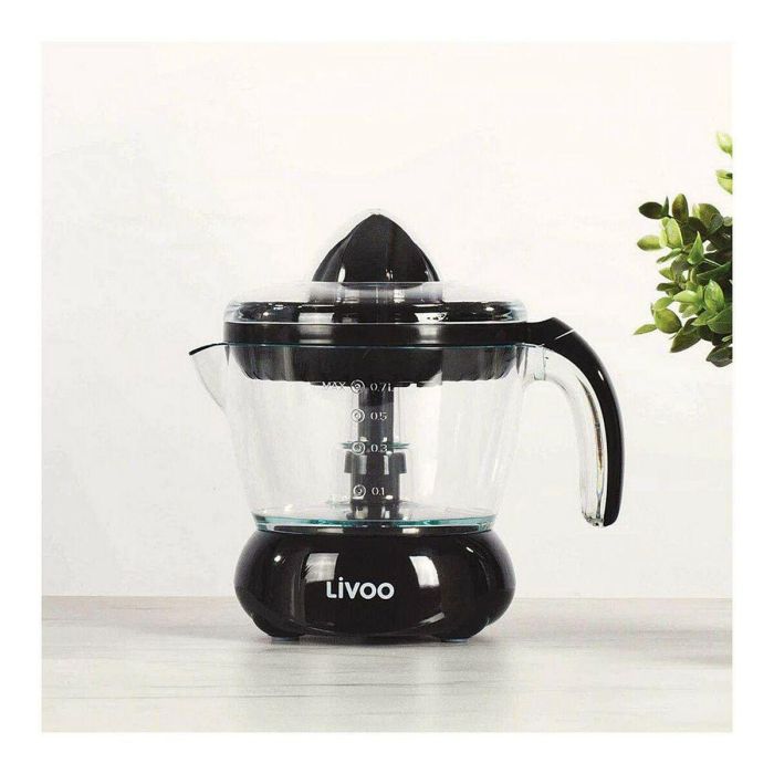 Livoo DOD131B Prensa de Cítricos Eléctrica con Recipiente de 700 ml y Doble Cono - Negro 4