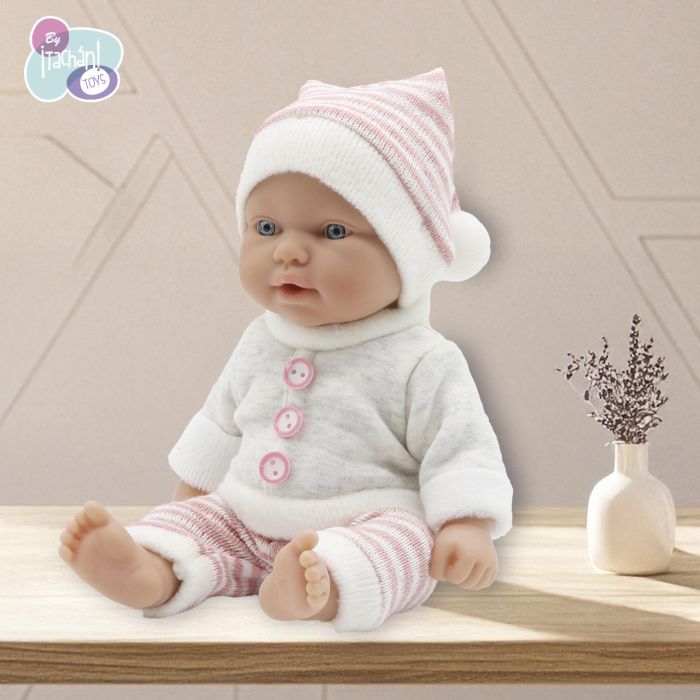 Muñeca 26Cm Conjunto Pantalon Gris Y Rayas Rosas T01065 2