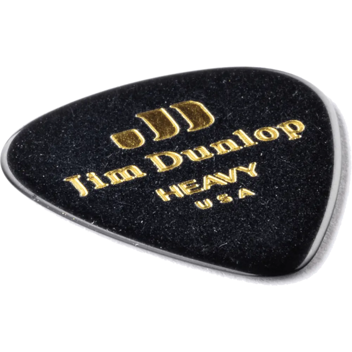 Dunlop Pack 12 Púas Genuine Celluloid Classic Negro - Heavy 2