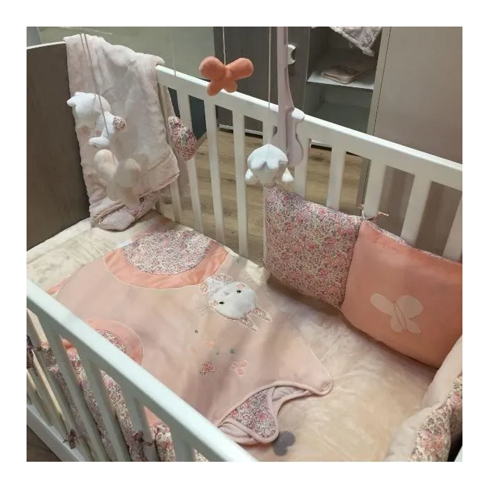 Domiva Paragolpes Lapinou 30x180 cm - Efecto Cojín para Camas de Bebé 1 Domiva Paragolpes Lapinou 30x180 cm - Efecto Cojín para Camas de Bebé 1