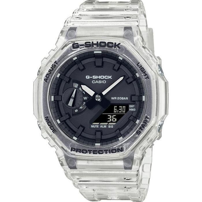 Reloj G-SHOCK - CASIO - Resistente a golpes - Multifunción - Blanco transparente