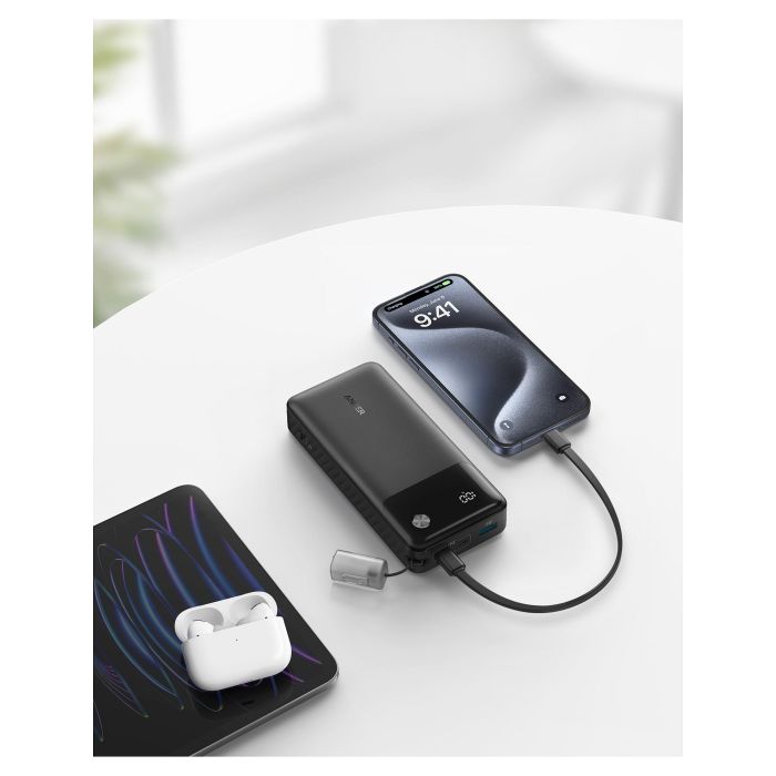 Anker PowerBank 20.000 mAh 30W 1x USB-A 2x USB-C Negro A1384G11 con Cable USB-C 1