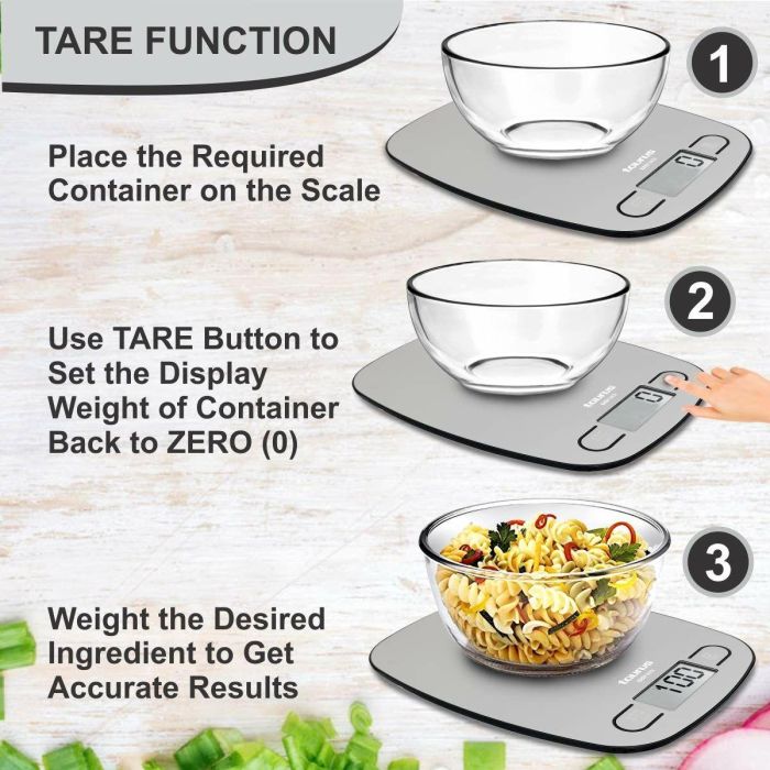 Báscula Digital de Cocina Taurus EASY INOX Acero Inoxidable 1 Báscula Digital de Cocina Taurus EASY INOX Acero Inoxidable 1